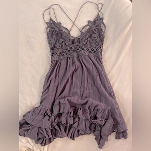 Free People Purple Lace Dress (Large)